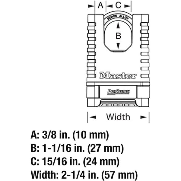 Master Lock Master Lock ProSeries 6.56 in. H X 2-1/4 in. W Brass 4-Digit Combination Shrouded Padlock - 1177D