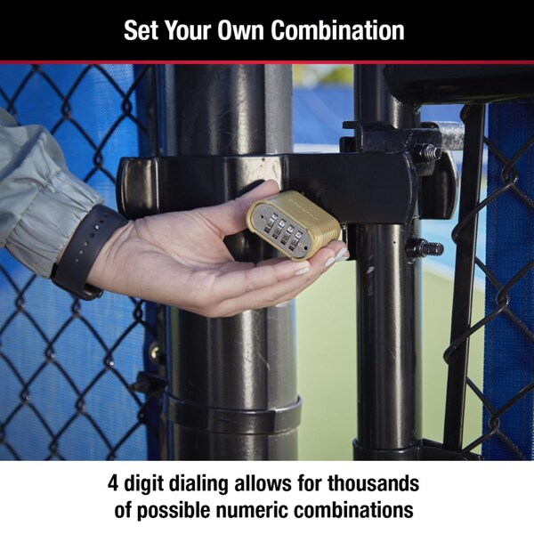 Master Lock Master Lock 1.13 in. H X 2 in. W X 6.56 in. L Steel 4-Dial Combination Combination Padlock - 875D