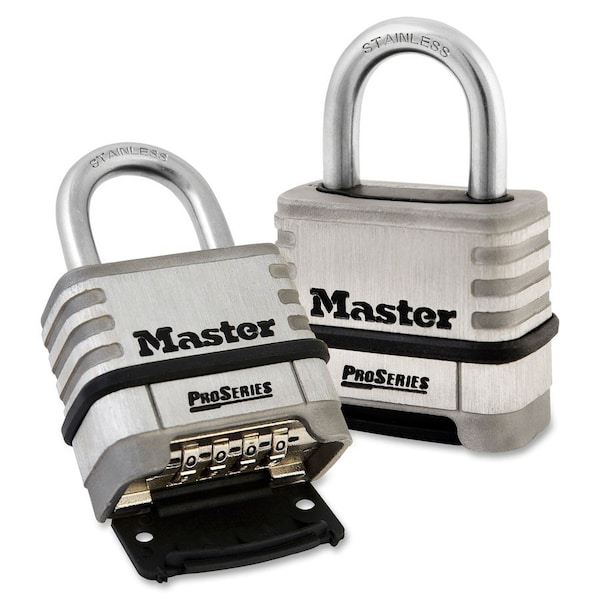 Master Lock Combination Padlock, ProSeries, 5/16", Stainless Steel - MLK1174D