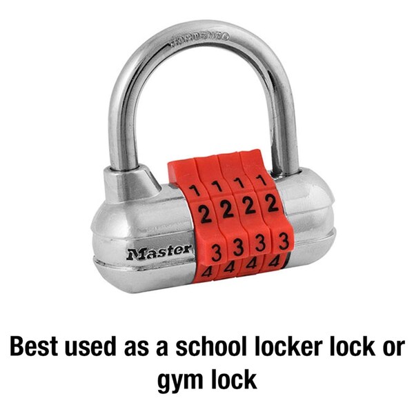 Master Lock Master Lock 2 1/2 in. W Hardened Steel 4-Digit Combination Combination Padlock - 1523D