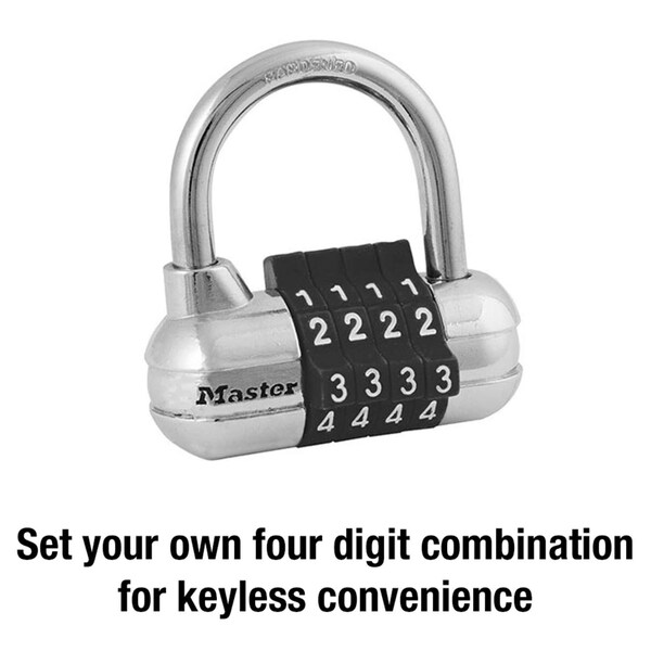 Master Lock Master Lock 2 1/2 in. W Hardened Steel 4-Digit Combination Combination Padlock - 1523D