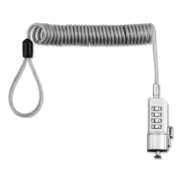 Innovera Compact Combination Laptop Lock, 6 ft. Steel Cable - IVR64670