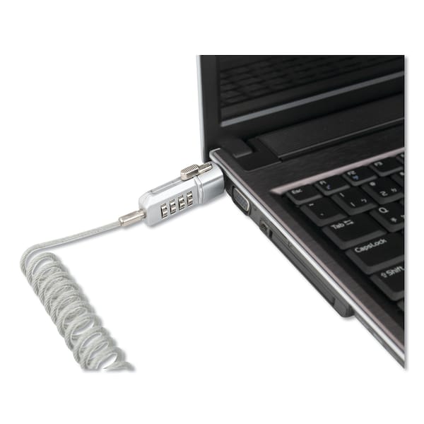 Innovera Compact Combination Laptop Lock, 6 ft. Steel Cable - IVR64670