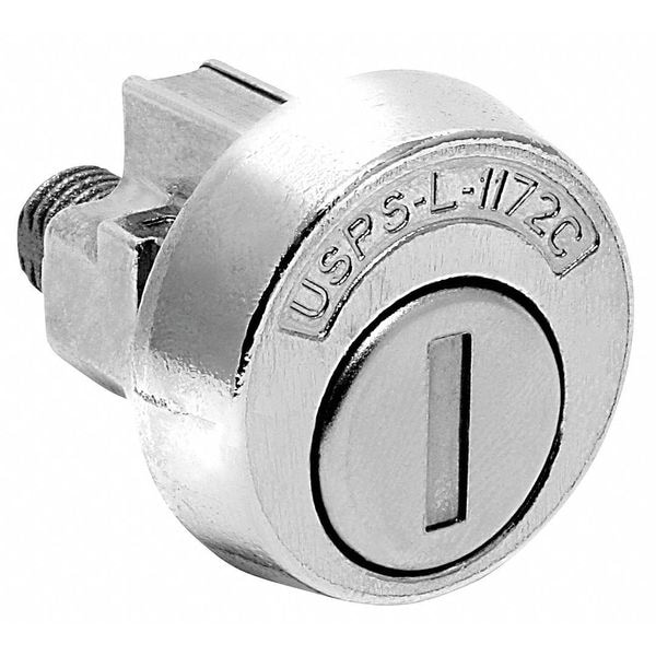 Compx National Pin Tumbler Keyed Cam Lock, Bright Nickel, 1/16 in For Door Thickness, 3 Number of Keys - C9100