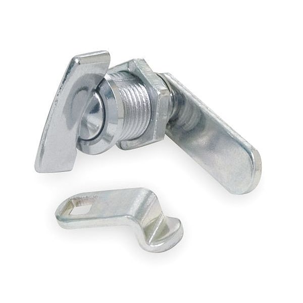 Zoro Select Keyless Wing-Handle Cam Locks, Chrome, 19/64 in For Door Thickness, 2 Number of Keys - 1XRY6