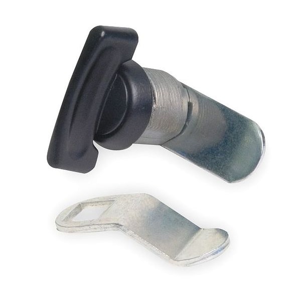 Zoro Select Keyless Wing-Handle Cam Locks, Black Powder coated, 19/64 in For Door Thickness, 0 Number of Keys - 1XRY7