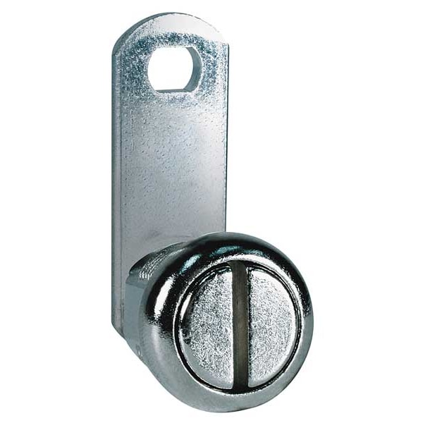 Compx National Keyless Slotted Cam Locks, Bright Nickel, 1/4 in For Door Thickness, 0 Number of Keys - C8065-14A