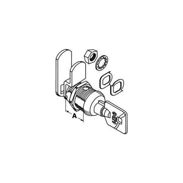 Compx National Tubular Cam Lock, 7/8 in. Cylinder Length - MFW1078 KA 27379