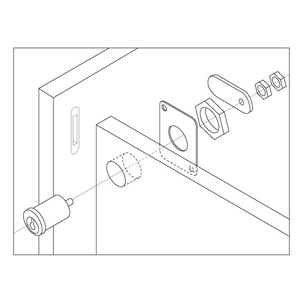 Richelieu 34 in 19 mm Cam Lock for max 2932 in 23 mm Panel Thickness  Chrome - 225242140