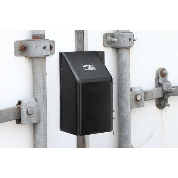 Ranger Lock Padlock Guard, Hardened Steel, Blk, 4"L - RGLB-00-USA