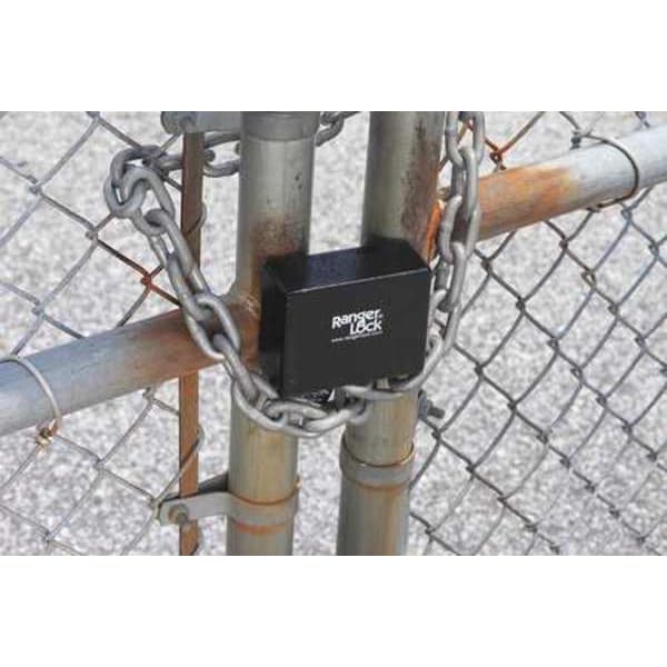 Ranger Lock Padlock Guard, Hardened Steel, Blk, 3"L - RGCJ-1L