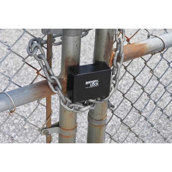 Ranger Lock Padlock Guard, Hardened Steel, Blk, 3"L - RGCJ-00