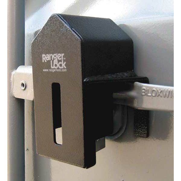 Ranger Lock Padlock Guard, Hardened Steel, Blk, 7"L - RGUN-0L