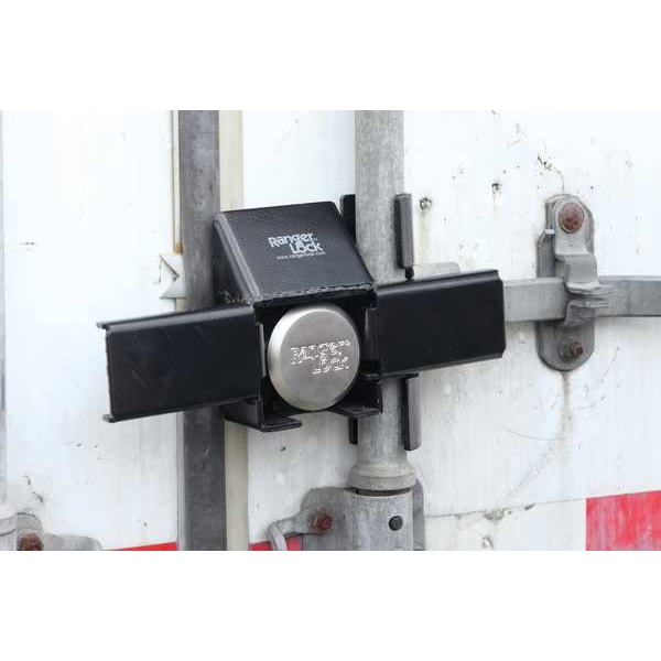 Ranger Lock Padlock Guard, Hardened Steel, Blk, 12"L - RDDC-00