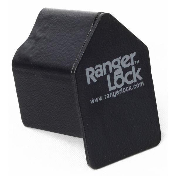 Ranger Lock Padlock Guard, Hardened Steel, Blk, 3-5/8"L - RGJR-00