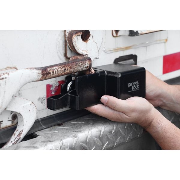 Ranger Lock Padlock Guard, Hardened Steel, Blk, 10"L - RGRU-00