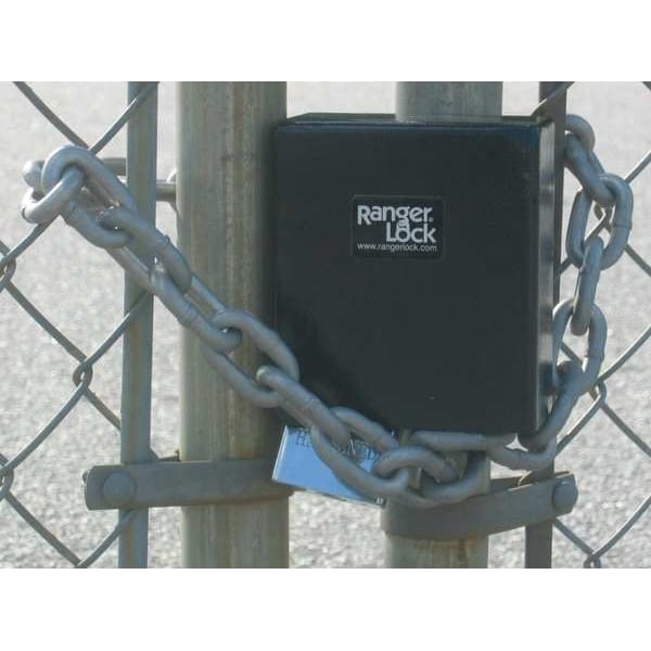 Ranger Lock Padlock Guard, Hardened Steel, Blk, 5-1/4"L - RGCS-00