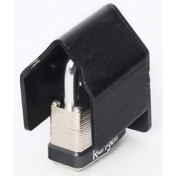 Ranger Lock Padlock Guard, Hardened Steel, Blk, 3-5/8"L - RGJR-5L
