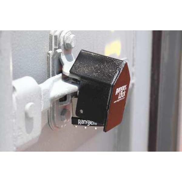Ranger Lock Padlock Guard, Hardened Steel, Blk, 2-3/4"L - RGCU-1L