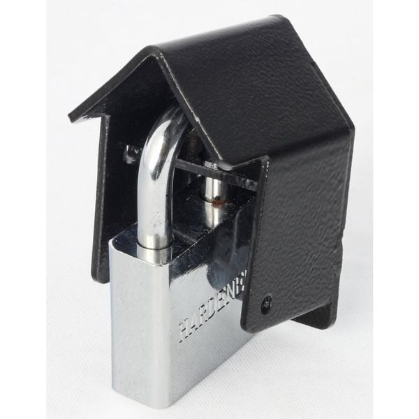 Ranger Lock Padlock Guard, Hardened Steel, Blk, 2-3/4"L - RGCU-1L