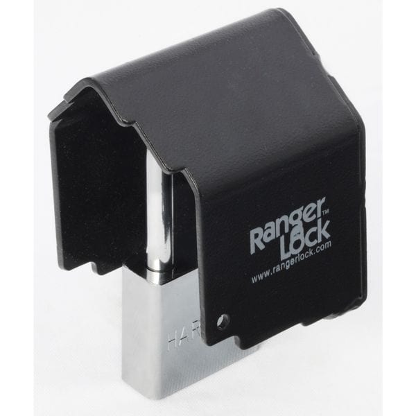 Ranger Lock Padlock Guard, Hardened Steel, Blk, 4"L - RGEX-0L
