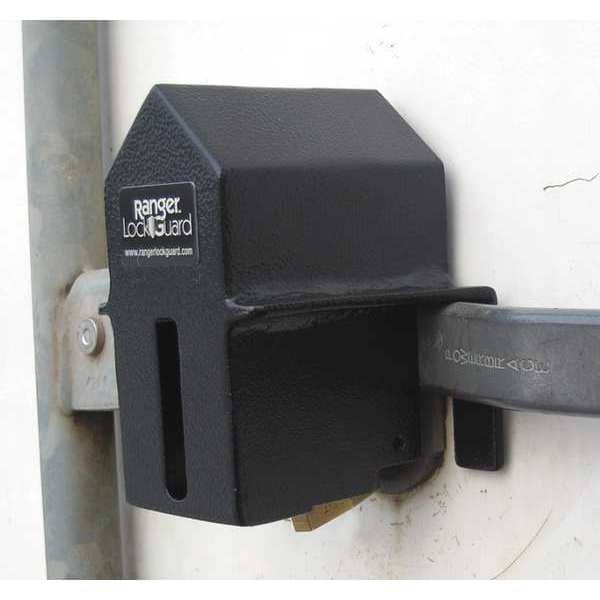 Ranger Lock Padlock Guard, Hardened Steel, Blk, 5"L - RGSE-0L