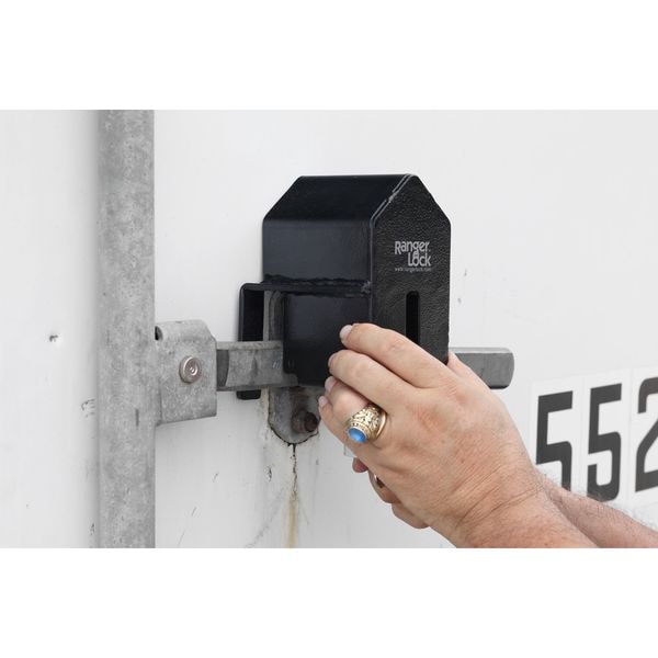 Ranger Lock Padlock Guard, Hardened Steel, Blk, 5"L - RGSE-0L