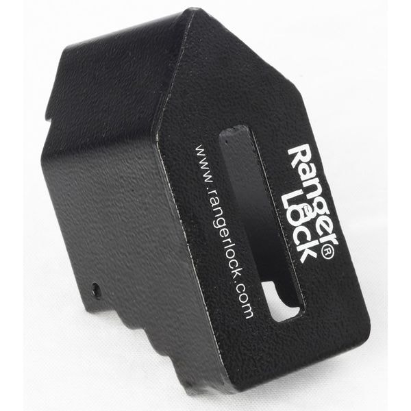 Ranger Lock Padlock Guard, Hardened Steel, Blk, 5-1/4"L - RGET-00