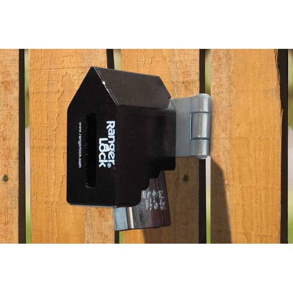 Ranger Lock Padlock Guard, Hardened Steel, Blk, 5-1/4"L - RGET-00