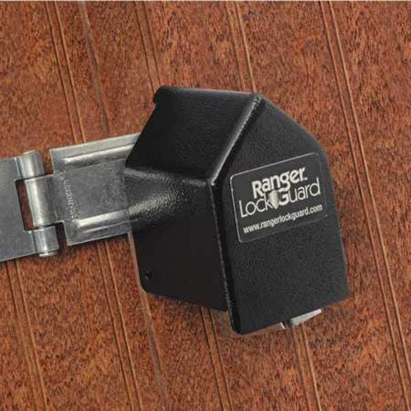 Ranger Lock Padlock Guard, Hardened Steel, Blk, 2-3/4"L - RGST-1L