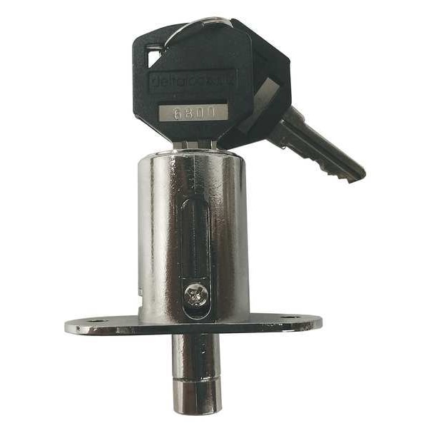 Delta Lock Sliding Door Lock, Polished chrome, 1-1/4 For Door Thickness, Keyed Alike Key Type - G SR1250R625PCSM2