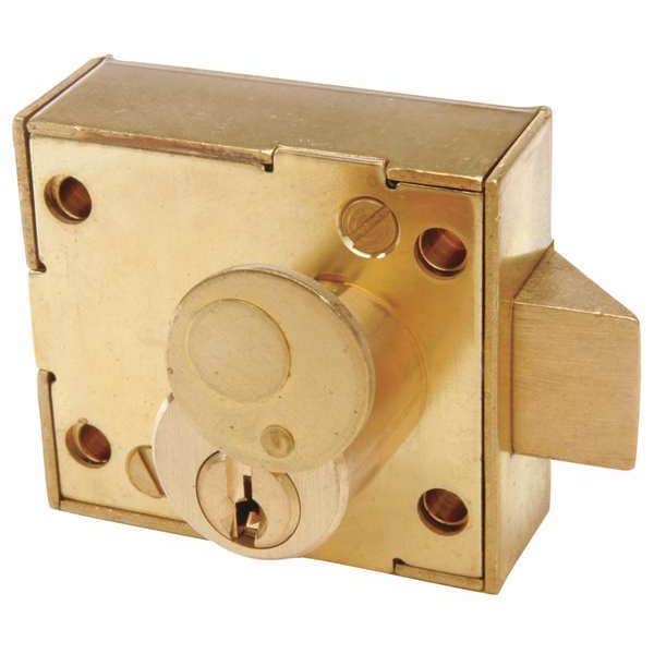 Ccl Enclosure Lock, Brass, Varies For Door Thickness, 0 Number of Keys, Alike Key Type - 55481