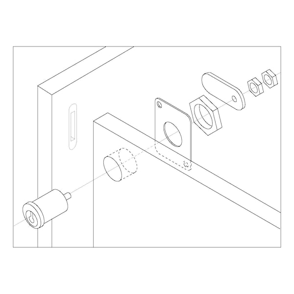 Richelieu 34 in 19 mm Cam Lock for max 2932 in 23 mm Panel Thickness  Chrome - 225241140