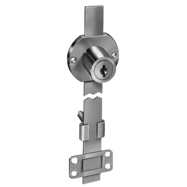 Compx National Gang Lock, Bright Nickel, 7/8 in For Door Thickness, 2 Number of Keys, Different Key Type - D8090-KD-14A
