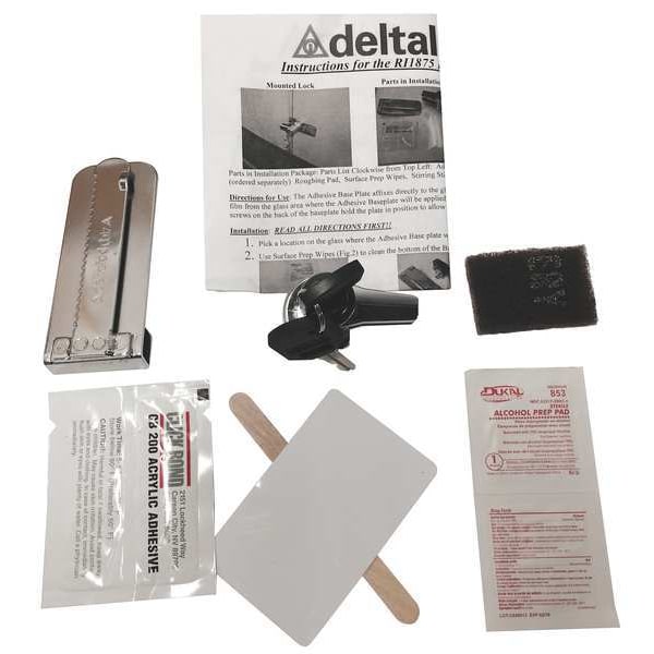 Delta Lock Sliding Door Lock, Polished chrome, 1/4 For Door Thickness, Keyed Alike Key Type - G RR1250ADEXPCSM1