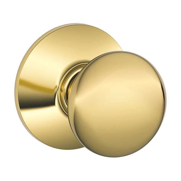 Schlage Schlage Plymouth Bright Brass Passage Lockset 1-3/4 in. - F10VPLY605