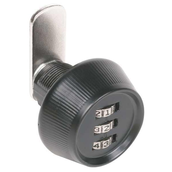 Ccl Keyless Combination Cam Locks, Chrome, 3/8 in For Door Thickness, 1 Number of Keys - 39051