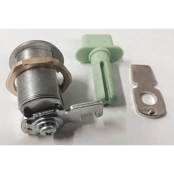 Delta Lock Interchangeable Core Keyed Cam Lock, Brushed Chrome, 1 1/4 in For Door Thickness, 1 Number of Keys - GCI13750912BCSTHK1