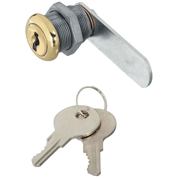 National Hardware V825 Series Utility Lock, Keyed Lock, Steel/Zinc, Brass - N239-160