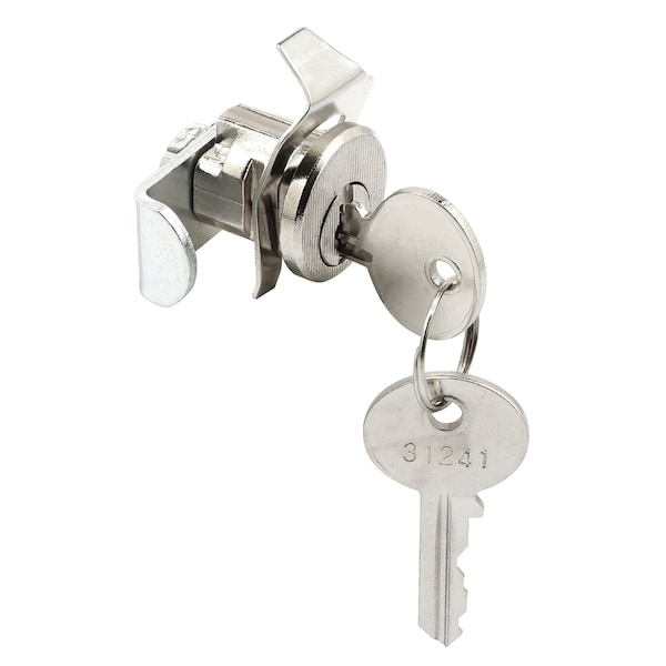 Prime-Line 5-Pin Tumbler Diecast Nickel-Plated Mailbox Lock, Jensen General - S 4137