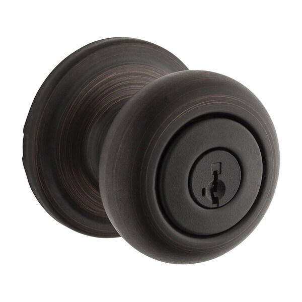 Kwikset Kwikset SmartKey Juno Venetian Bronze Entry Door Knob KW1 1-3/4 in. - 97402-737
