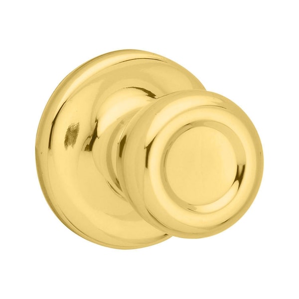 Kwikset Kwikset Mobile Home Polished Brass Passage Door Knob Right or Left Handed - 92001-519