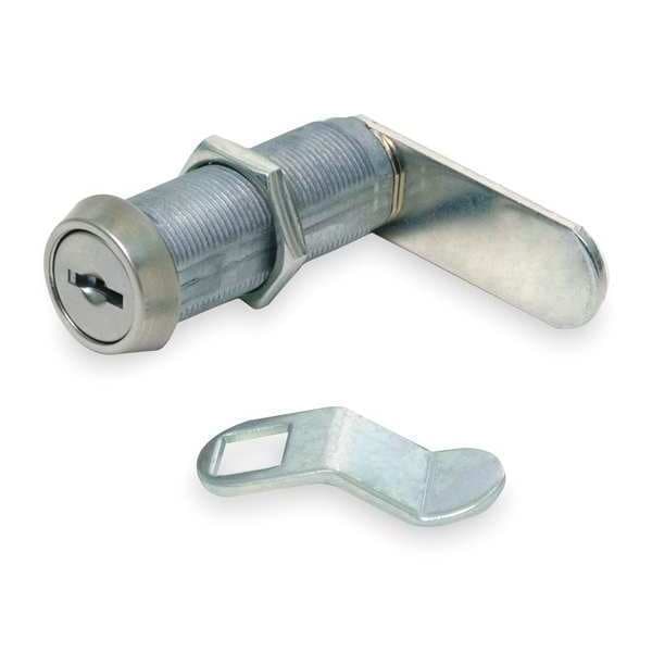 Zoro Select Disc Tumbler Keyed Cam Lock, Stainless steel, 17/32 in For Door Thickness, 2 Number of Keys - 1XTA1