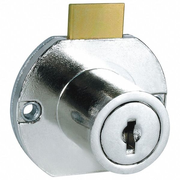 Compx National Cabinet and Drawer Dead Bolt Locks, Brass, 15/16" For Door Thickness, 0 Number of Keys - C8703-C346A-3