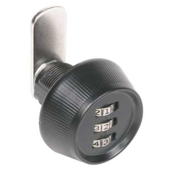Ccl Keyless Combination Cam Locks, Black, 27/32 in For Door Thickness, 2 Number of Keys - 39023