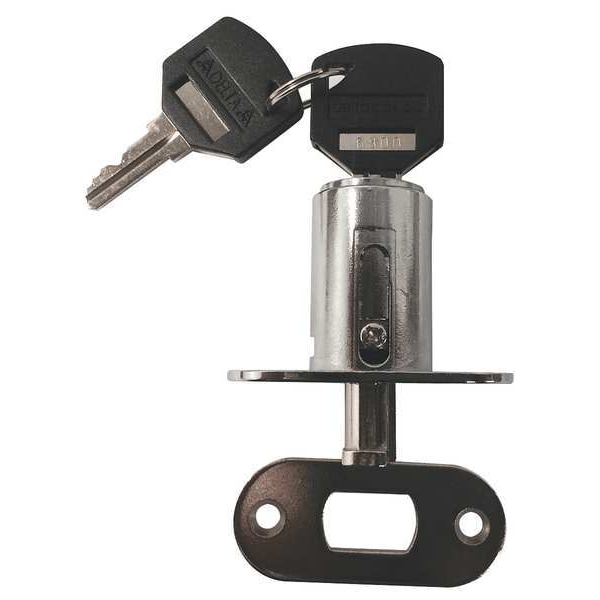 Delta Lock Sliding Door Lock, Polished chrome, 1-1/4 For Door Thickness, Keyed Alike Key Type - G SR1250T444PCSM2