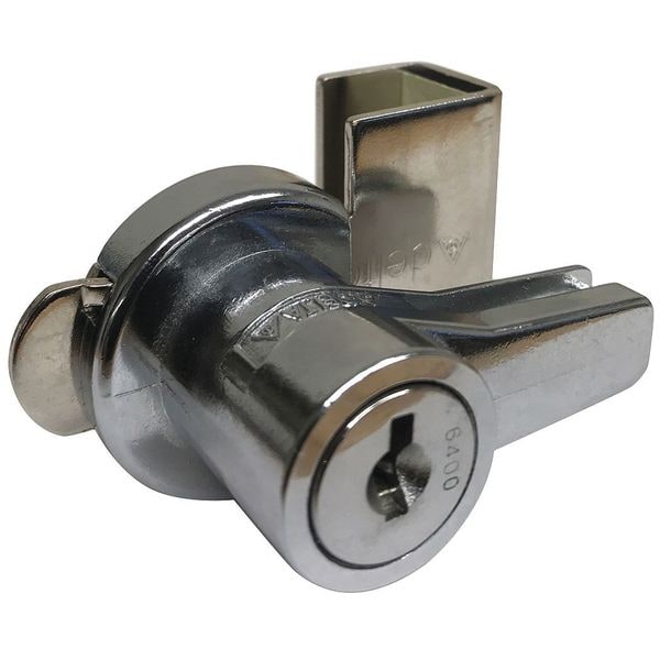 Delta Lock Sliding Door Lock, Polished chrome, 1/4 For Door Thickness, Keyed Alike Key Type - G RR1250CONCPCSM1