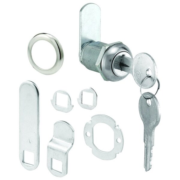 Defender Security Lock, Cam, Keyed Lock, Y13 Yale Keyway, Stainless Steel, Chrome - U 9943KA