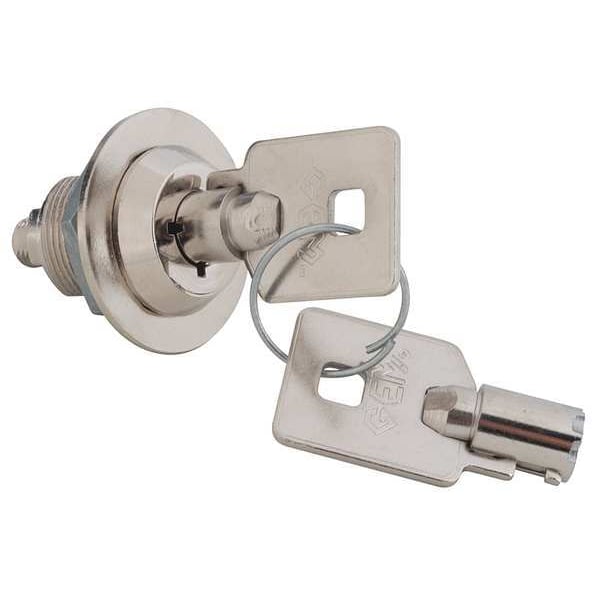 Compx Fort Tubular Pin Tumbler, Bright Nickel, 15/64 in For Door Thickness, 2 Number of Keys, Alike Key Type - MFW1058-79