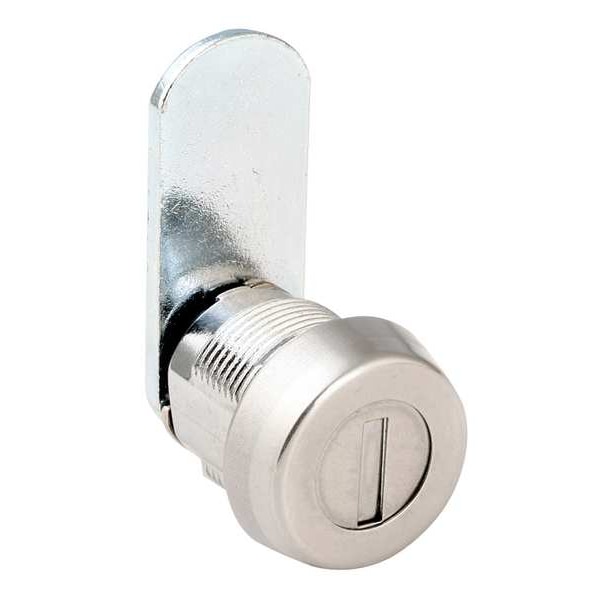 Ccl Disc Tumbler Keyed Cam Lock, Stainless steel, 7/8 in For Door Thickness, 2 Number of Keys - 62204